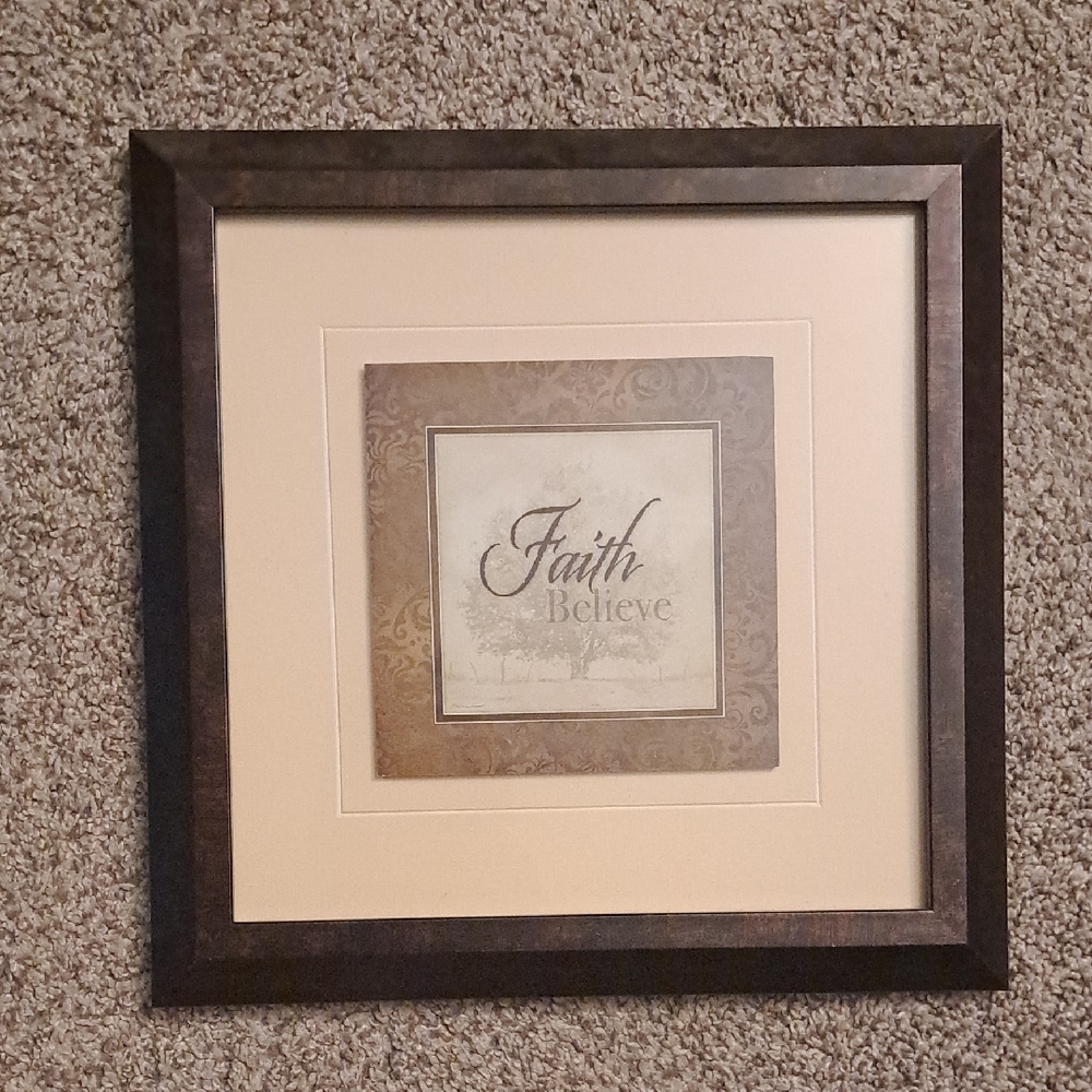 Framed Faith Believe Wall Art